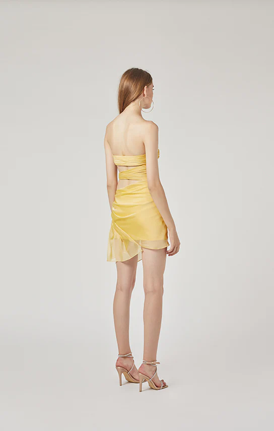 3 Carats Side Chiffon Mini Dress - Image 12