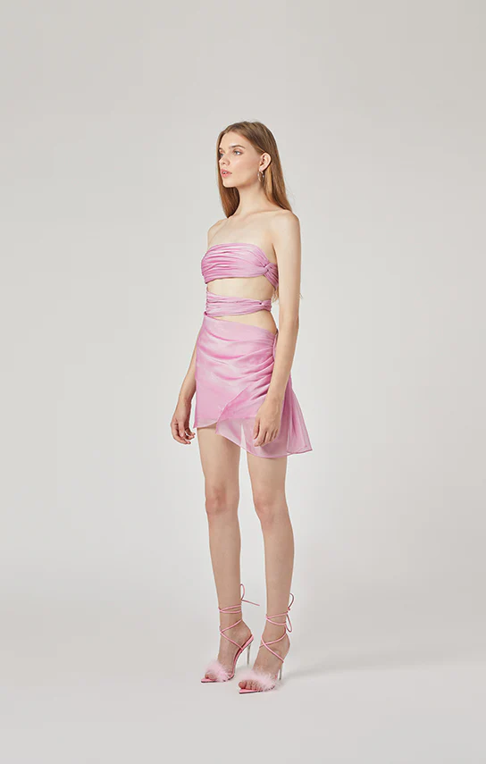 3 Carats Side Chiffon Mini Dress - Image 21