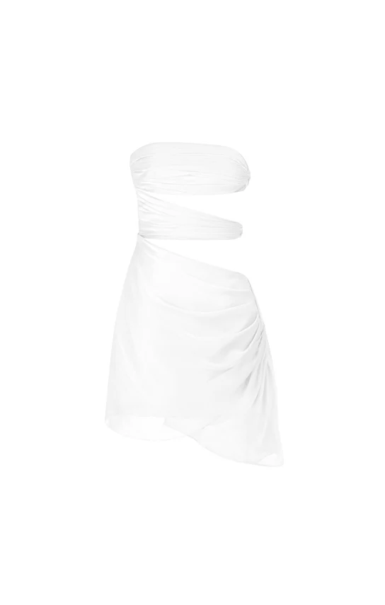 3 Carats Side Chiffon Mini Dress - Image 3