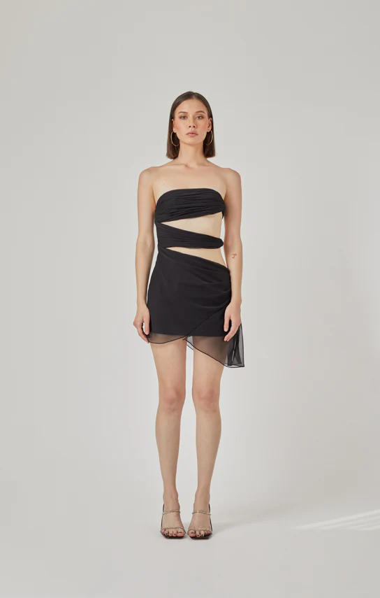 3 Carats Side Chiffon Mini Dress - Image 30