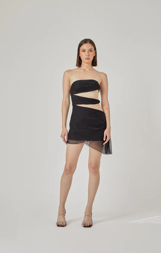 3 Carats Side Chiffon Mini Dress - Image 34