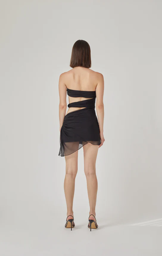 3 Carats Side Chiffon Mini Dress - Image 36