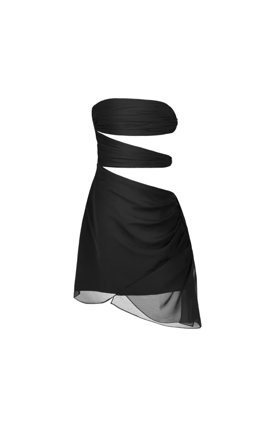 3 Carats Side Chiffon Mini Dress - Image 38