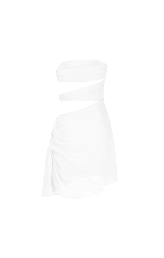 3 Carats Side Chiffon Mini Dress - Image 4