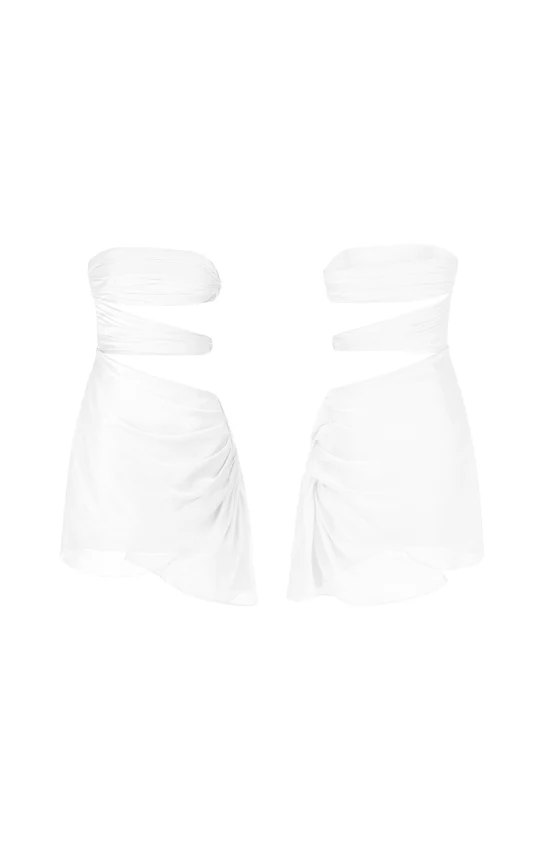 3 Carats Side Chiffon Mini Dress - Image 5