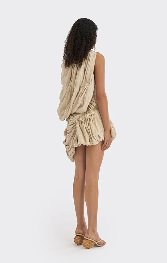 Art Pieces - Hand-Draped Mini Dress - Image 4