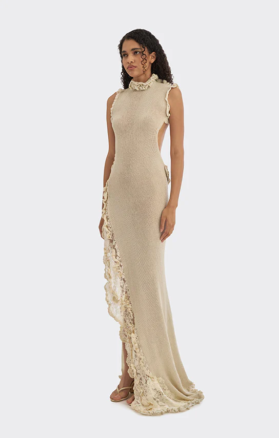 Art pieces - Knit Low-Back Maxi Dress - Image 3