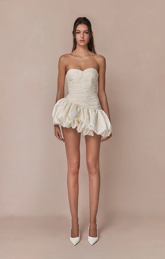 Balloon Draped Mini Dress - Image 9