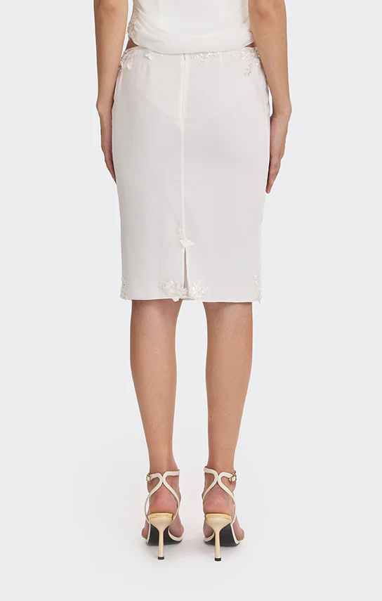 Belle Lace Knee-Length Skirt (Lining) - Image 13