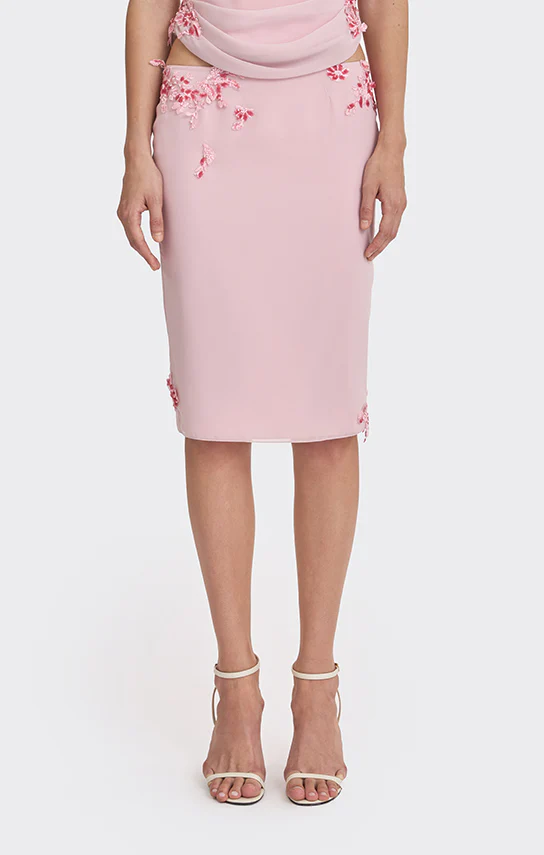 Belle Lace Knee-Length Skirt (Lining) - Image 3