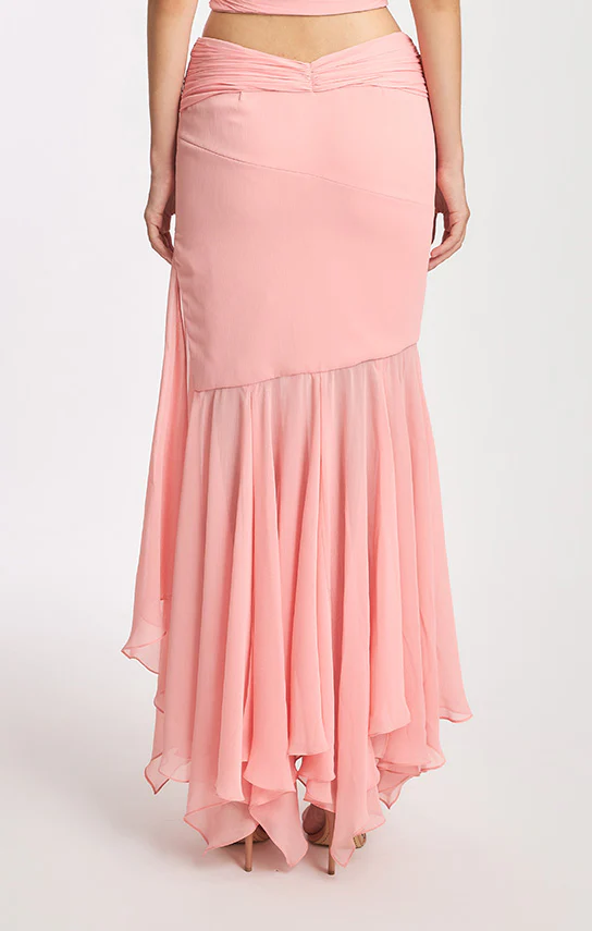 Betta Draped Maxi Skirt (Wrinkled Chiffon Silk) - Image 5