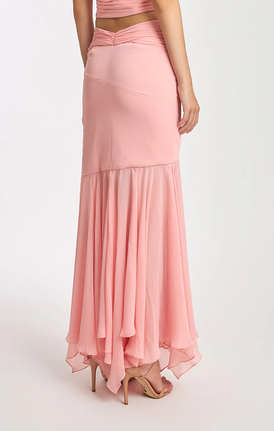 Betta Draped Maxi Skirt (Wrinkled Chiffon Silk) - Image 6