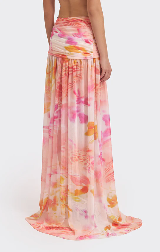 Betta Draped Maxi Skirt (Exclusive Print) - Image 4