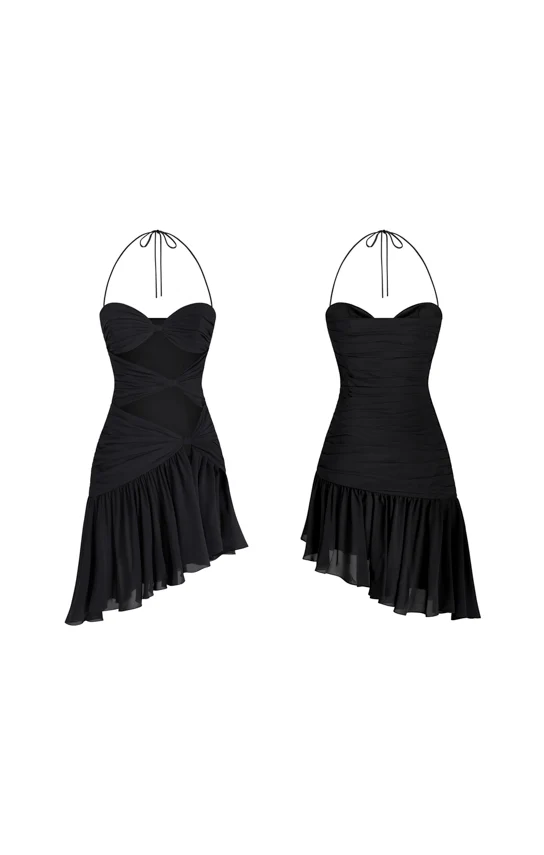 Betta Draped Mini Dress - Image 7