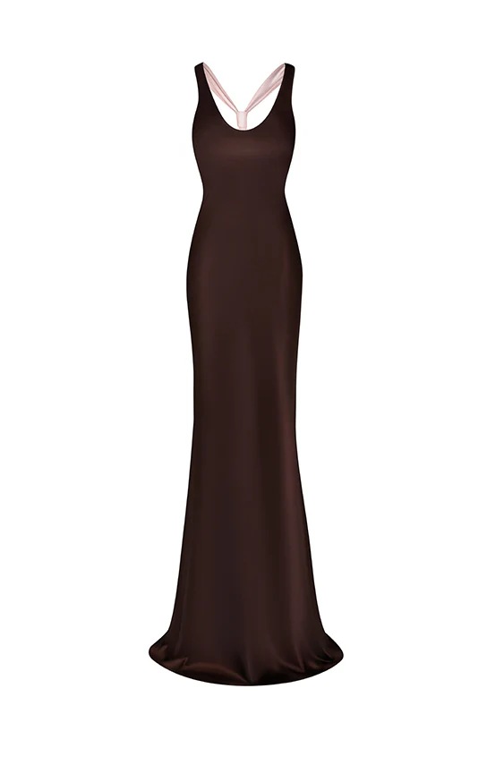 Bow Halter Maxi Slip Dress - Image 4