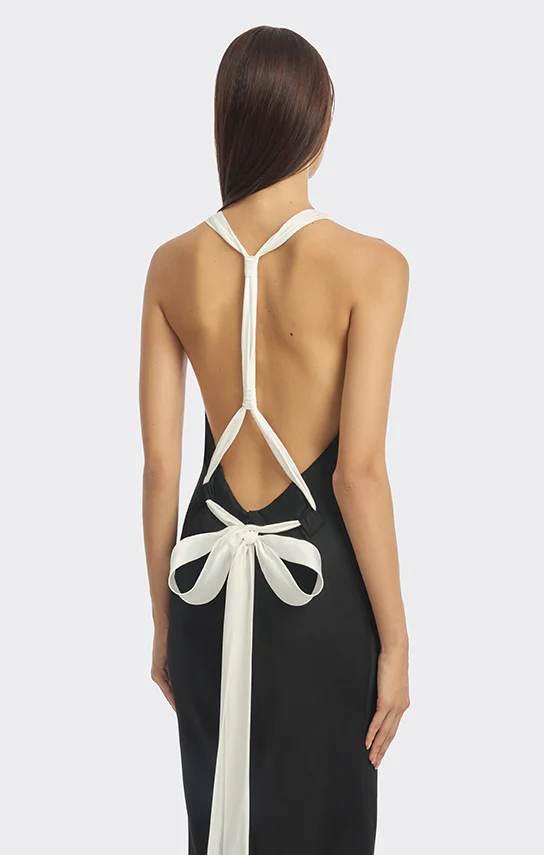 Bow Halter Maxi Slip Dress - Image 7