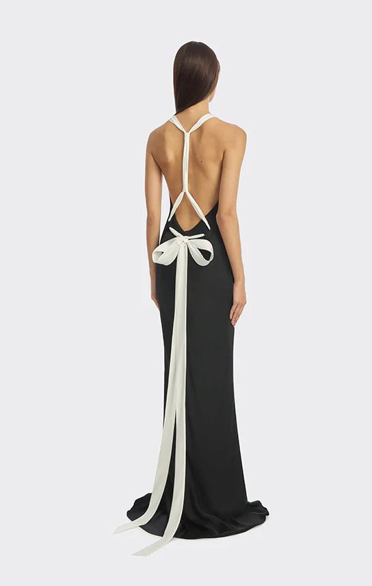 Bow Halter Maxi Slip Dress - Image 8