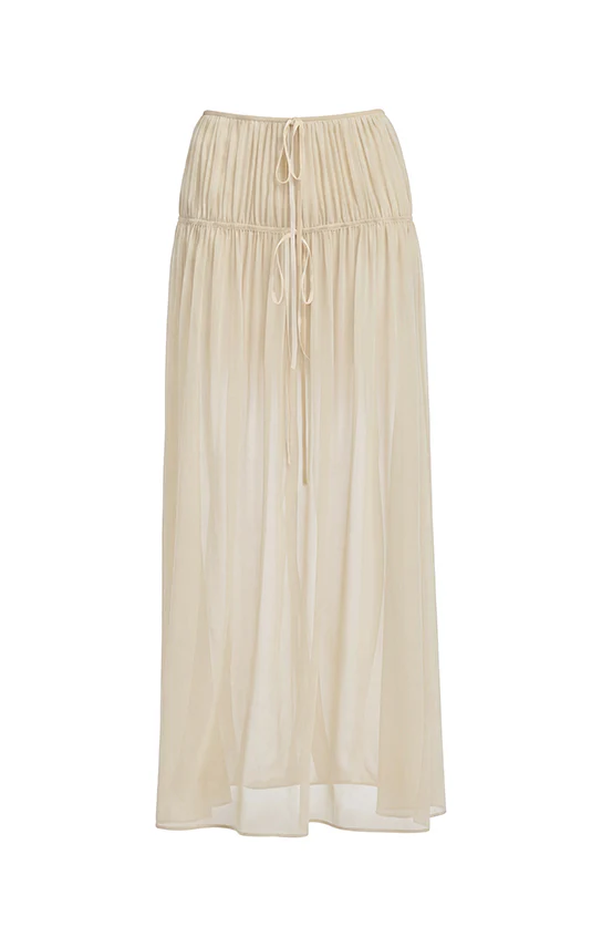Bow Ruched Maxi Skirt - Image 10