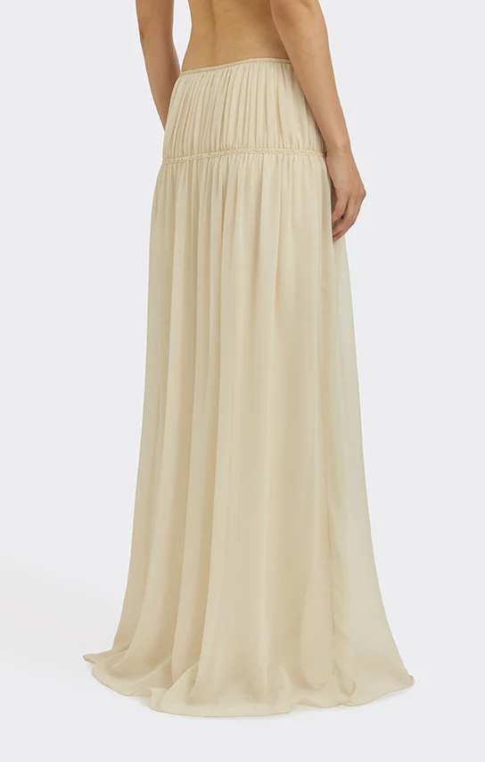Bow Ruched Maxi Skirt - Image 4