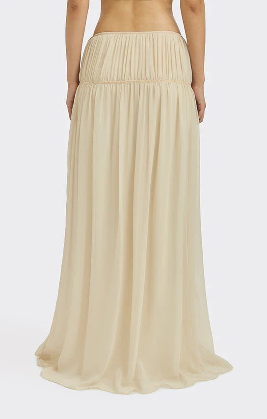 Bow Ruched Maxi Skirt - Image 5