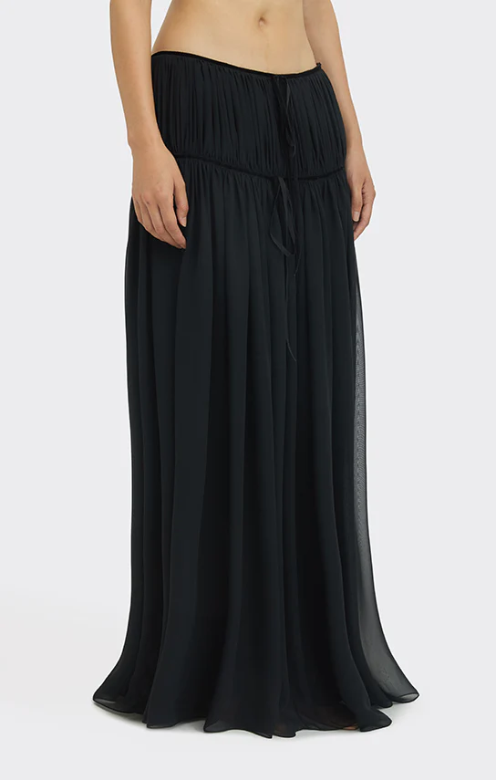 Bow Ruched Maxi Skirt - Image 7