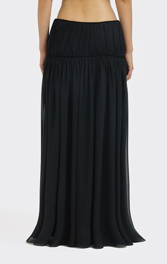 Bow Ruched Maxi Skirt - Image 8