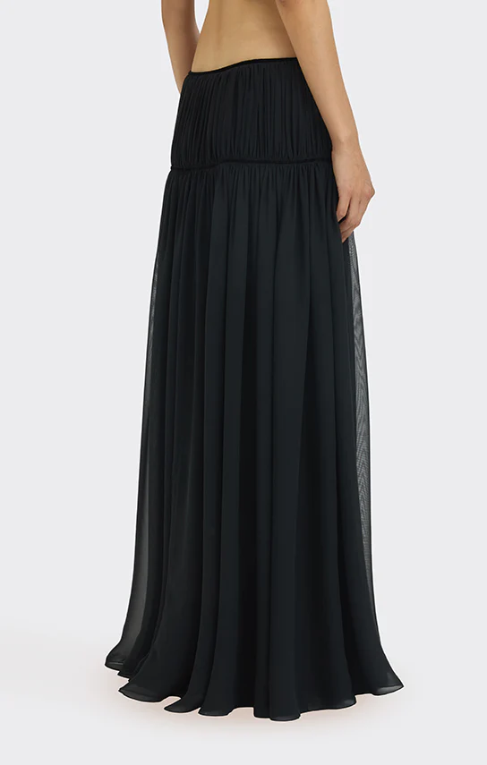 Bow Ruched Maxi Skirt - Image 9