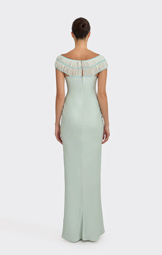 Bow Ruched Slip Dress - Image 2