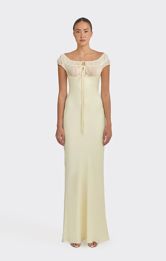 Bow Ruched Slip Dress - Image 3