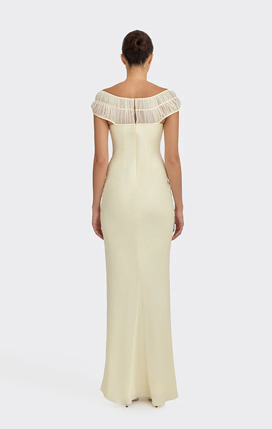 Bow Ruched Slip Dress - Image 4