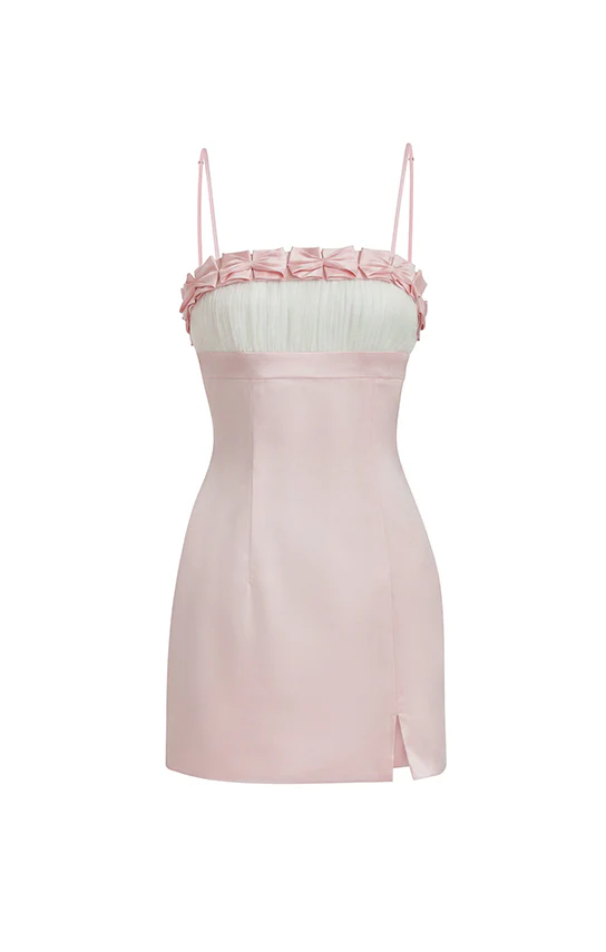 Bow Trim Mini Dress - Image 7