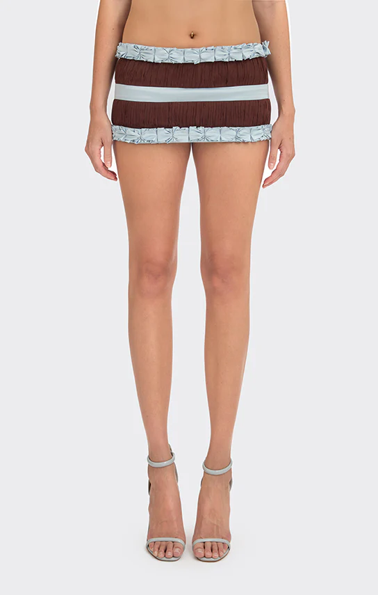 Bow Trim Mini Skirt (Two Tone) - Image 5