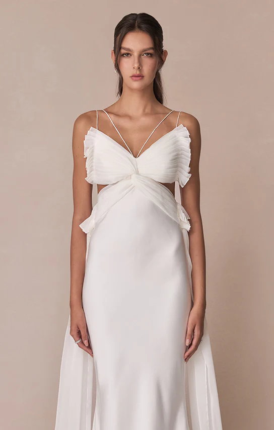 Butterfly Wings Maxi Dress (100% Italian Silk) - Image 3