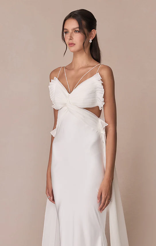 Butterfly Wings Maxi Dress (100% Italian Silk) - Image 4