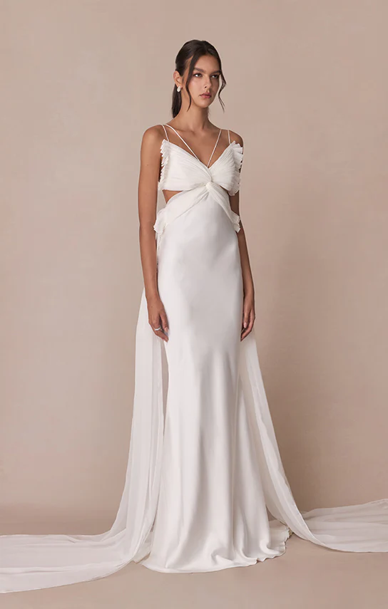 Butterfly Wings Maxi Dress (100% Italian Silk) - Image 5