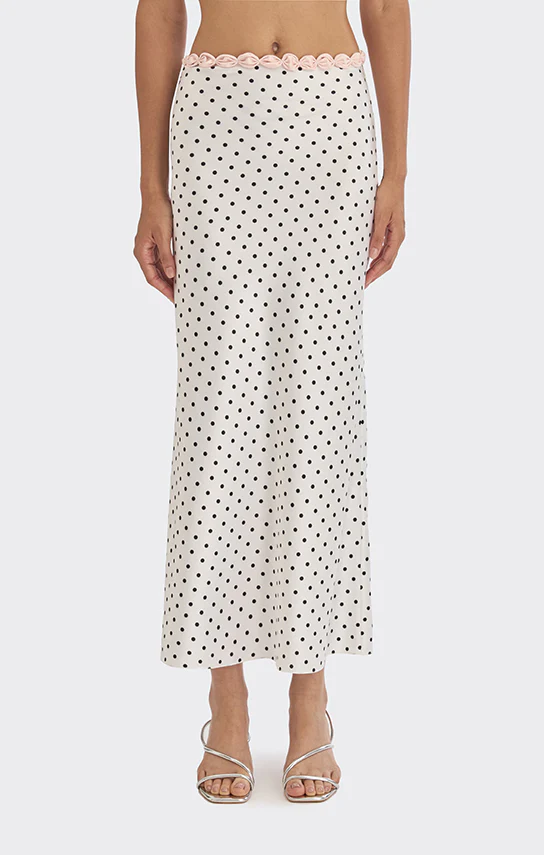 Cake Maxi Skirt (Polka Dots)