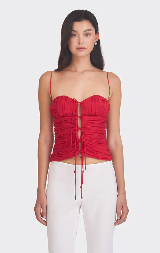 Cha Cha Bow Draped Mini Top