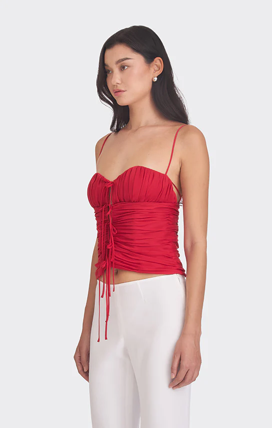Cha Cha Bow Draped Mini Top - Image 3