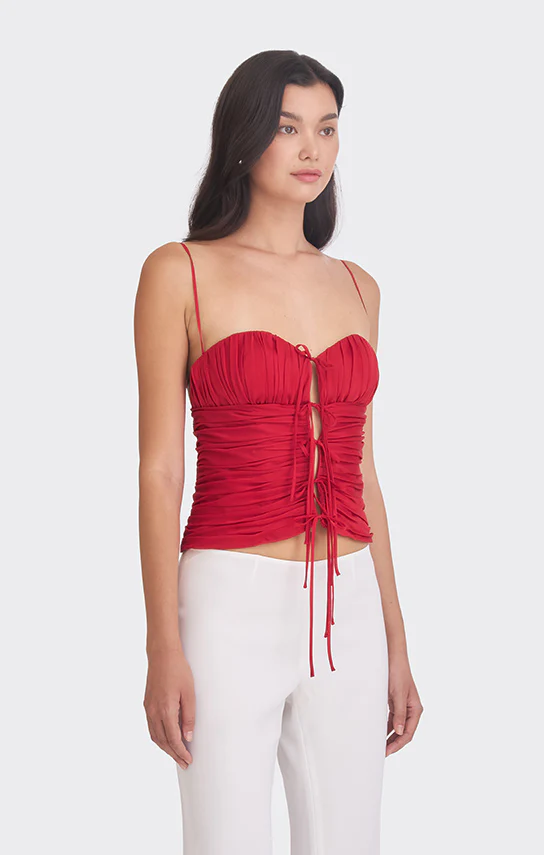 Cha Cha Bow Draped Mini Top - Image 4