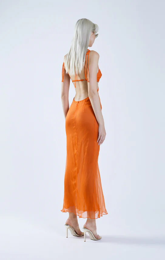 Classic Cut-Out Sheer Maxi Dress - Image 11