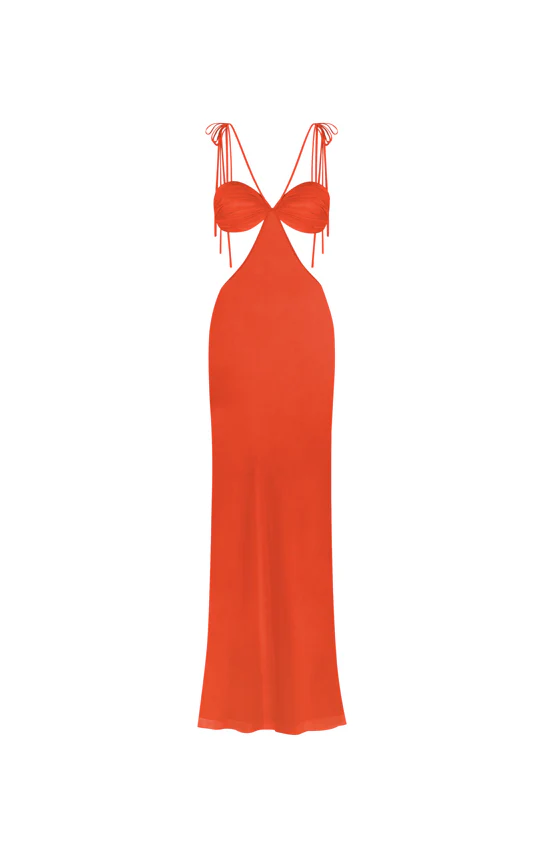 Classic Cut-Out Sheer Maxi Dress - Image 13