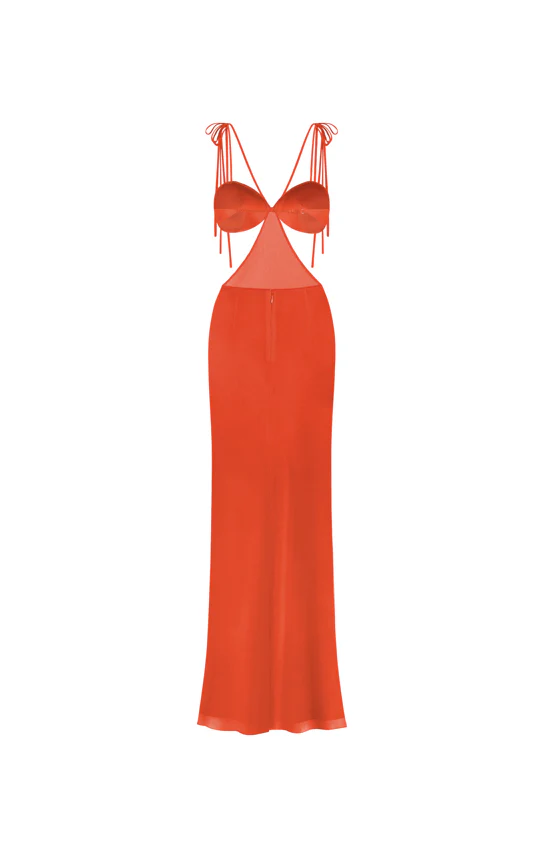 Classic Cut-Out Sheer Maxi Dress - Image 14