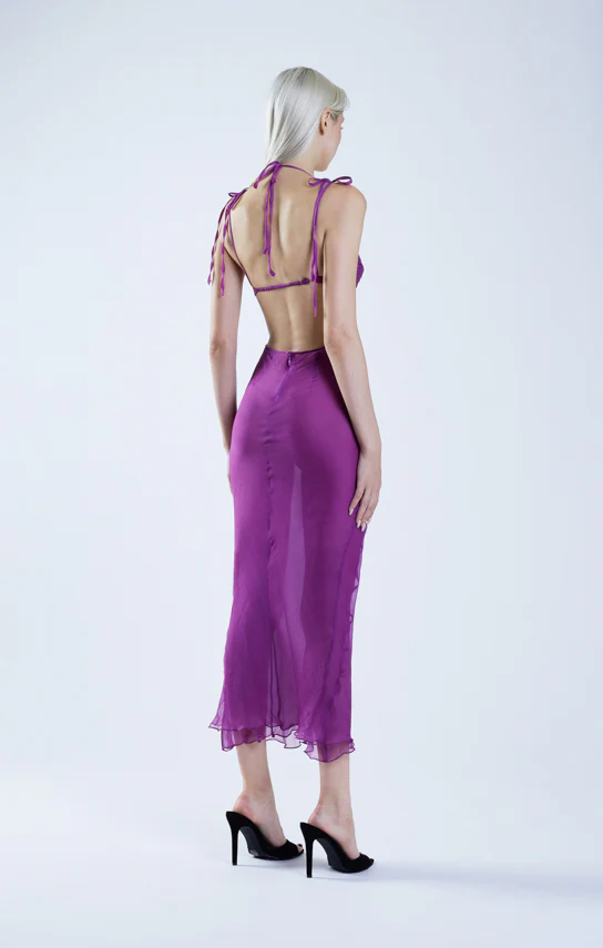 Classic Cut-Out Sheer Maxi Dress - Image 17