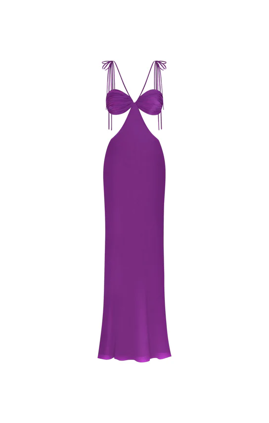 Classic Cut-Out Sheer Maxi Dress - Image 19