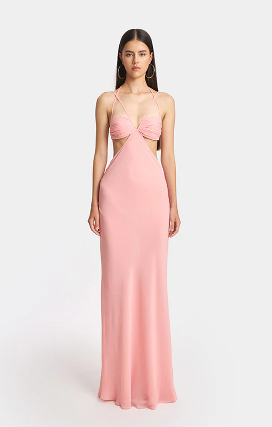 Classic Cut-Out Sheer Maxi Dress - Image 2