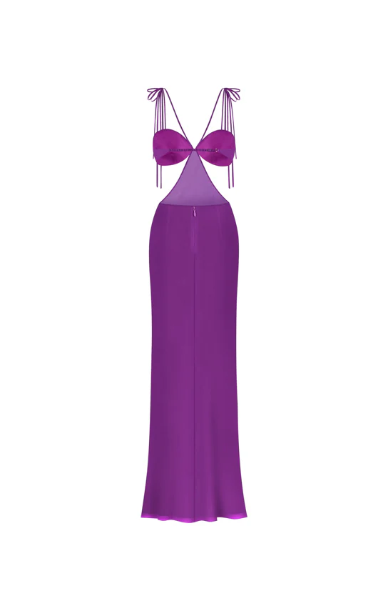 Classic Cut-Out Sheer Maxi Dress - Image 20