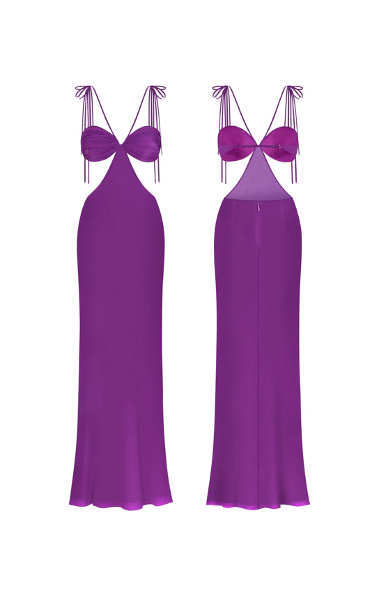 Classic Cut-Out Sheer Maxi Dress - Image 21
