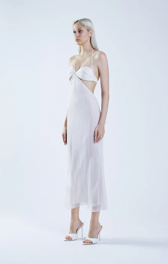 Classic Cut-Out Sheer Maxi Dress - Image 23
