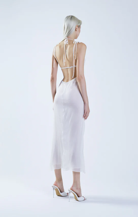Classic Cut-Out Sheer Maxi Dress - Image 24