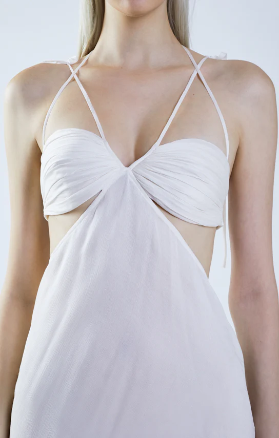 Classic Cut-Out Sheer Maxi Dress - Image 25